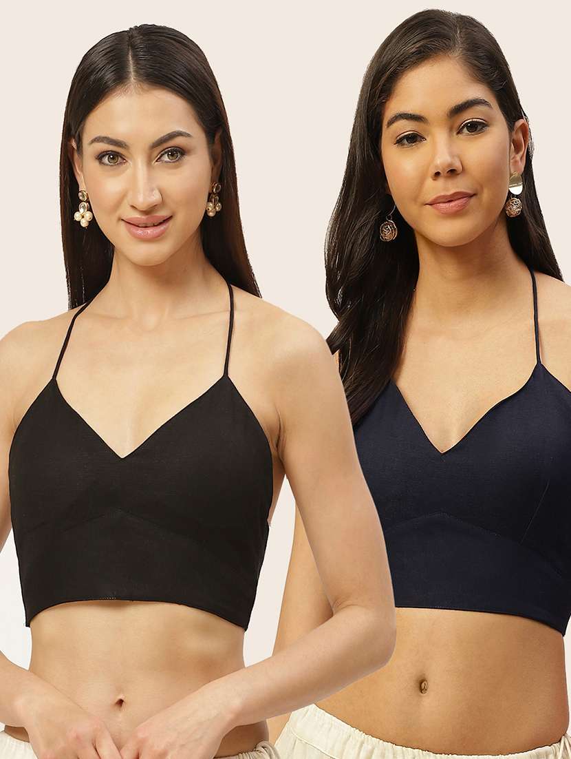 pack of 2 solid backless blouse