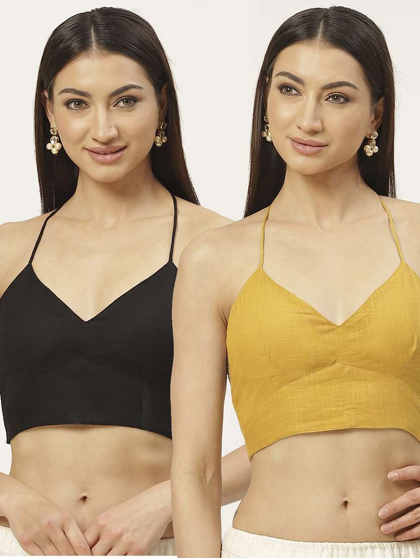 women multi color pack of 2 stitched blouse