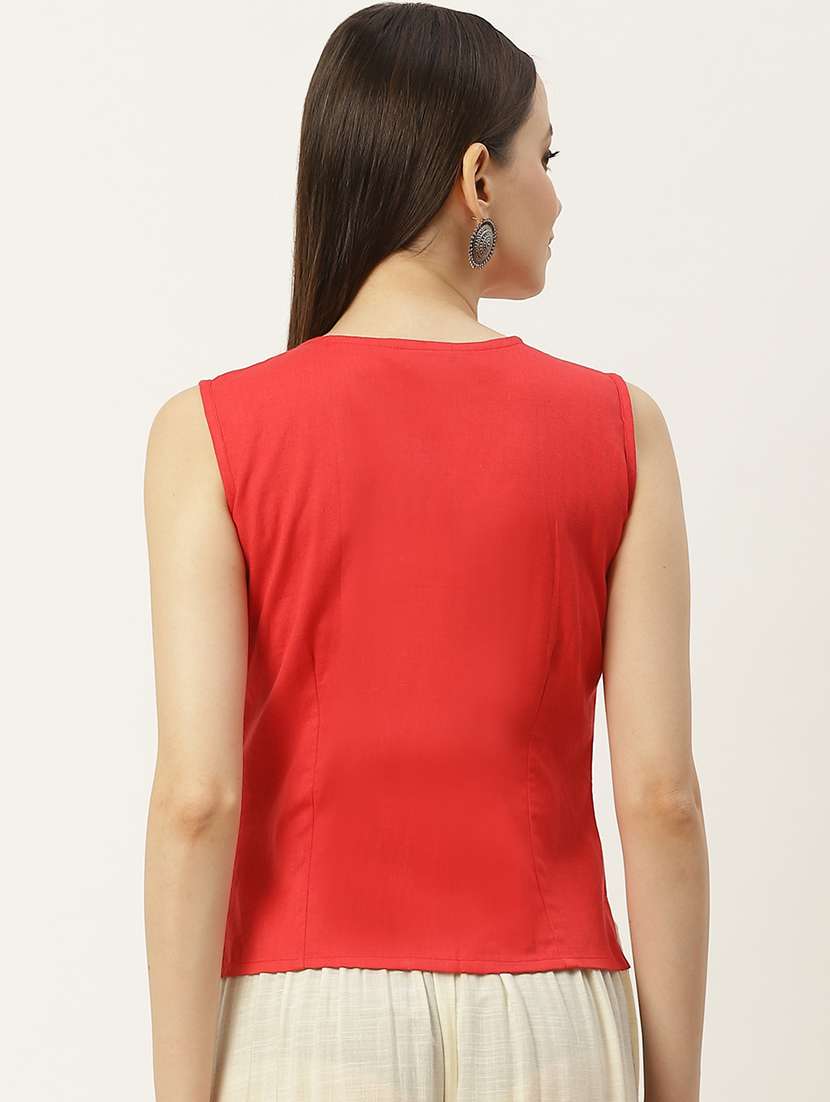 pack of 2 front closing sleeveless blouse - 20330627 - Standard Image - 2