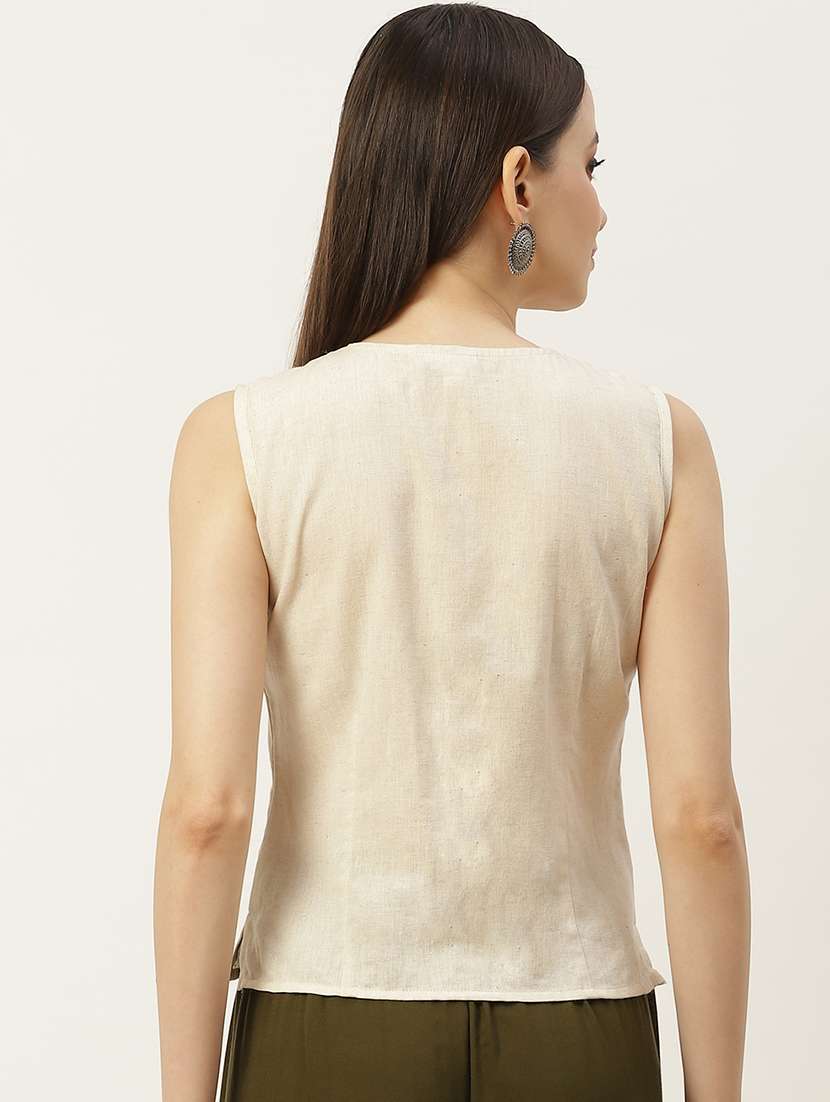 pack of 2 front closing sleeveless blouse - 20330630 - Standard Image - 2