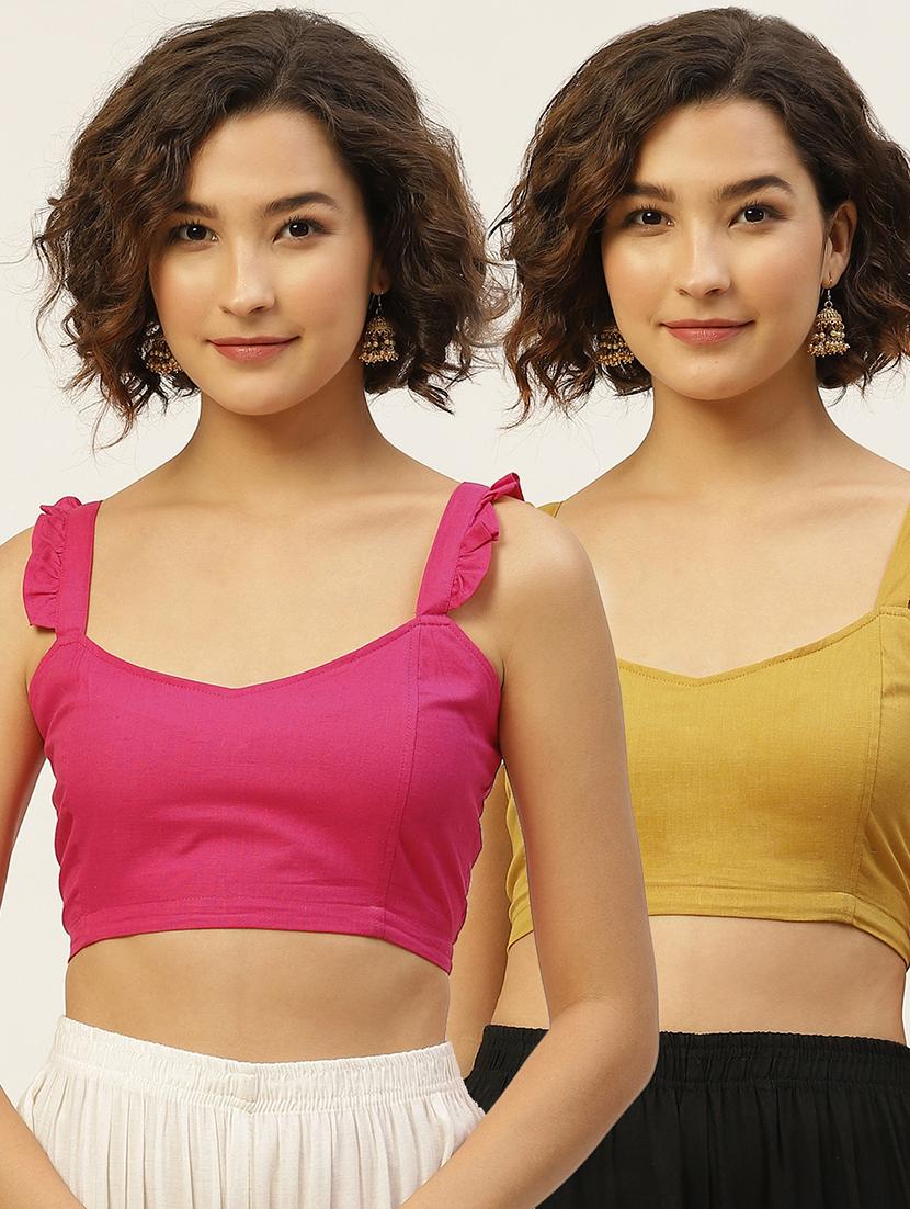 pack of 2 multi colored stitched blouse - 20330651 - Zoom Image - 0