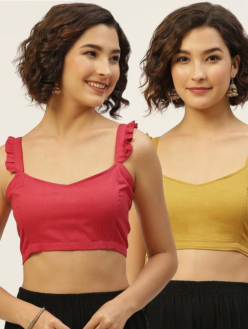 pack of 2 multi colored stitched blouse - 20330653 - Standard Image - 0
