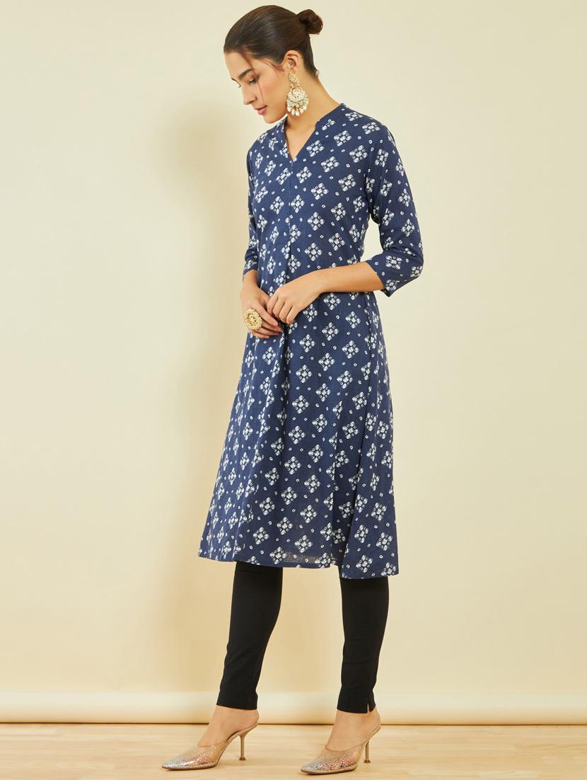 women bandhani printed a-line kurta - 20331261 - Standard Image - 2