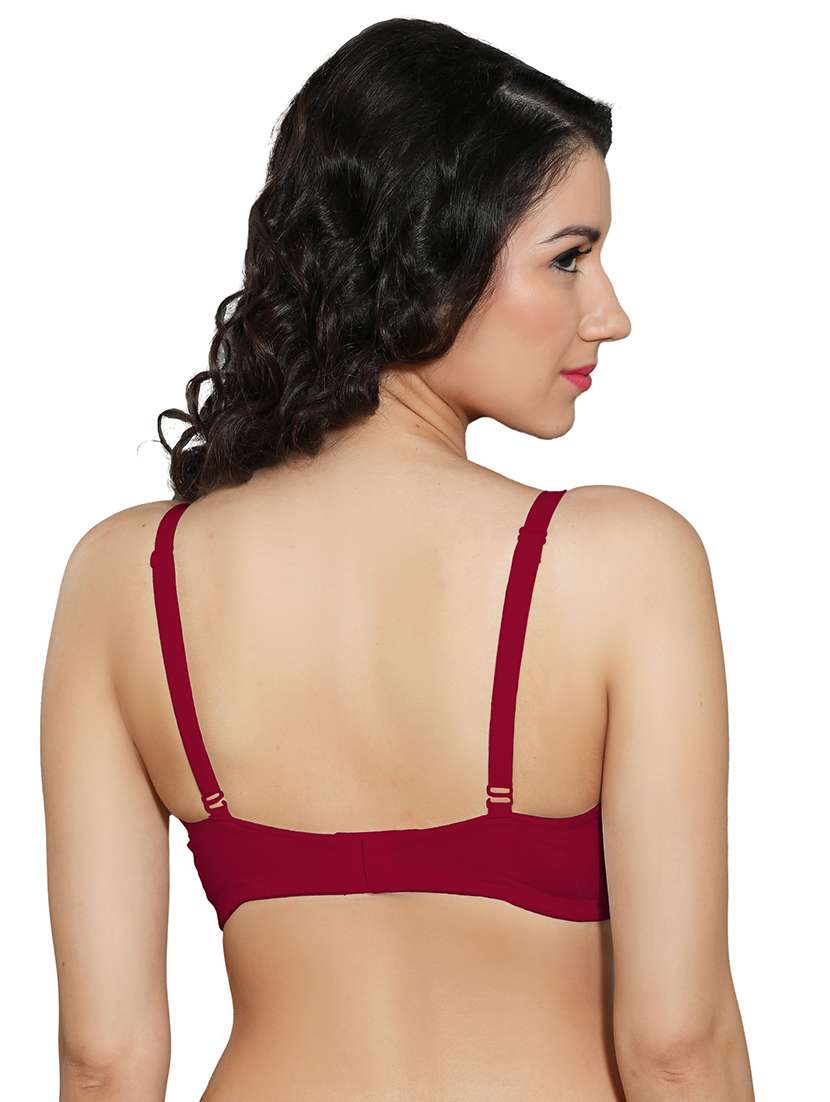 red cotton regular bra - 20331309 -  Standard Image - 2