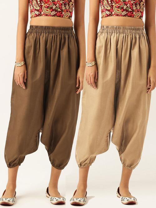 combo of 2 multi colored cotton harem pant trouser - 20331421 -  Standard Image - 0