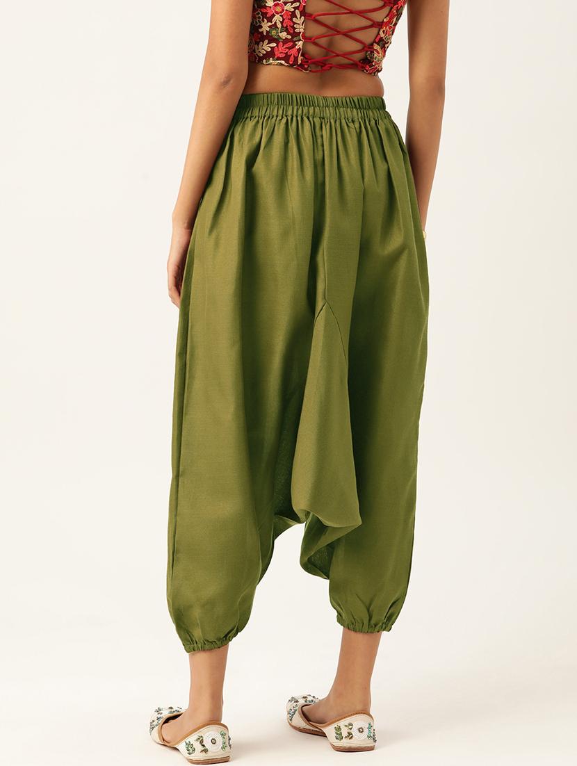 combo of 2 multi colored cotton harem trousers - 20331434 - Standard Image - 2
