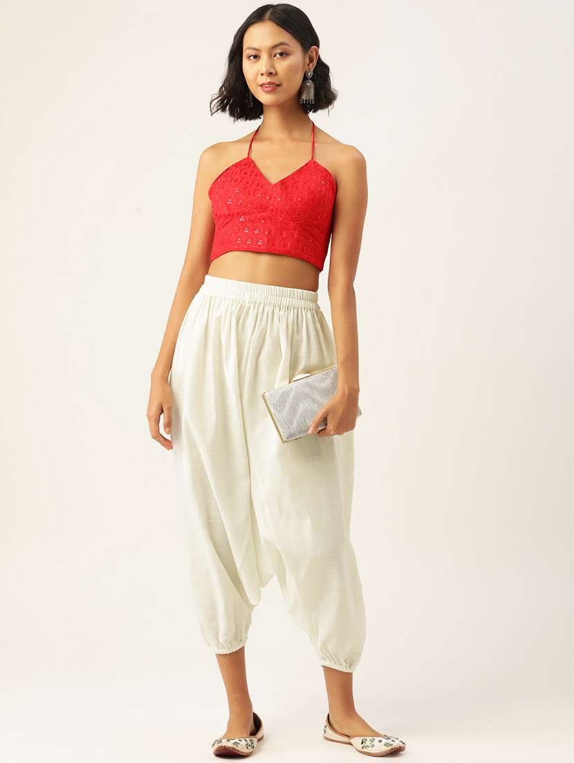 combo of 2 multi color cotton harem pant trouser - 20331439 -  Standard Image - 2