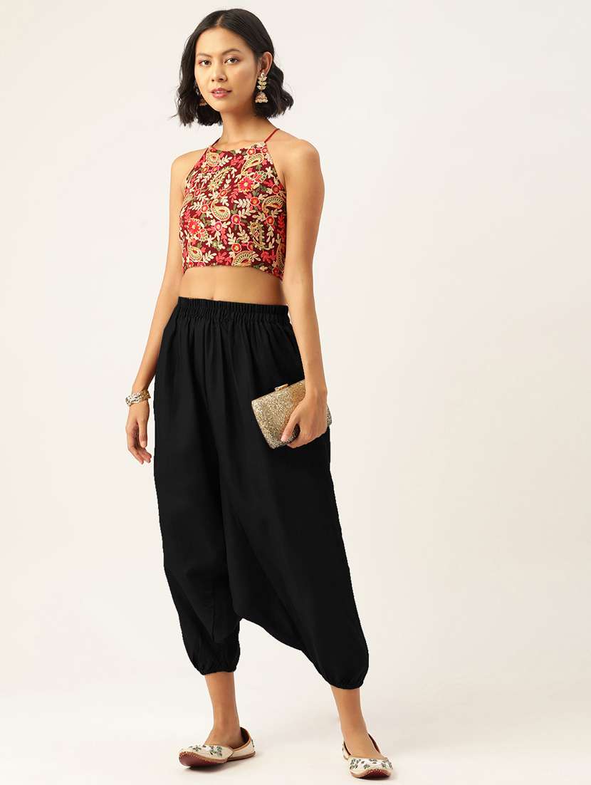 combo of 2 multi color cotton harem trousers - 20331457 -  Standard Image - 2