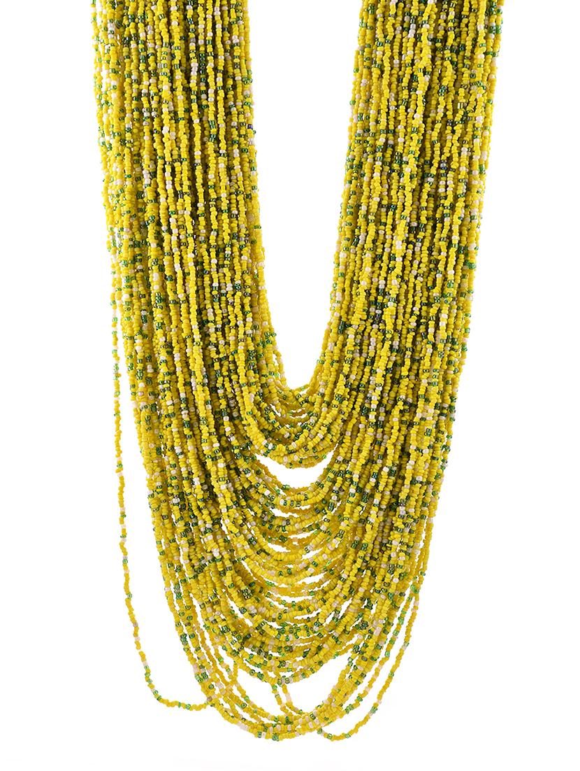 yellow metal long necklace - 20331688 - Zoom Image - 0