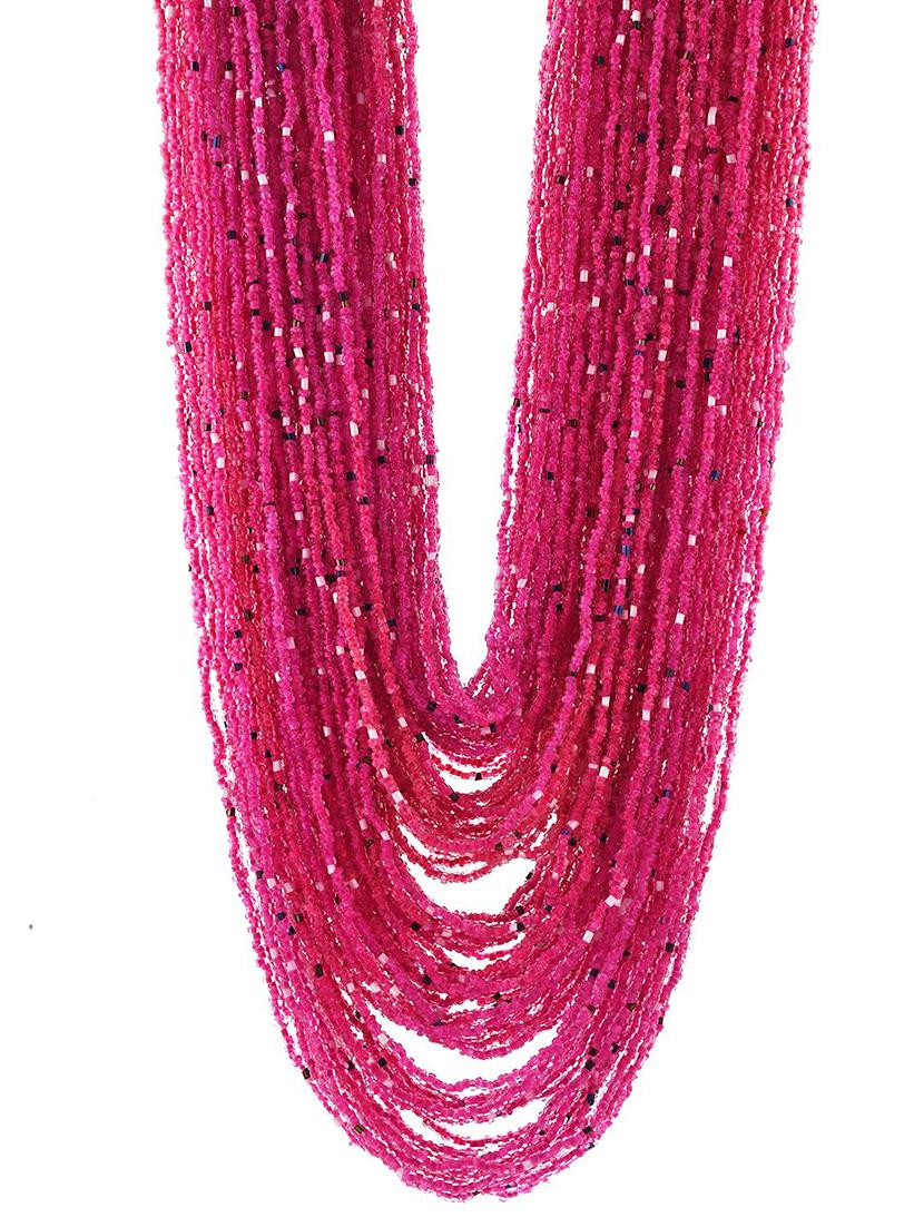 pink metal long necklace - 20331690 -  Zoom Image - 0