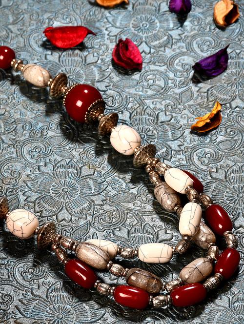 multi colored metal long necklace - 20331707 - Standard Image - 0