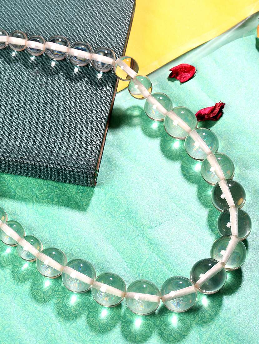 white metal long necklace
