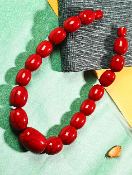 red metal statement necklace - 20331736 - Standard Image - 0