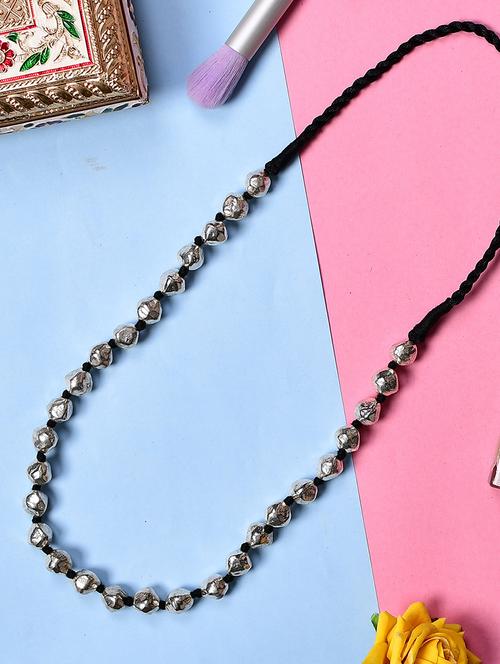 silver metal long necklace - 20331743 -  Standard Image - 0