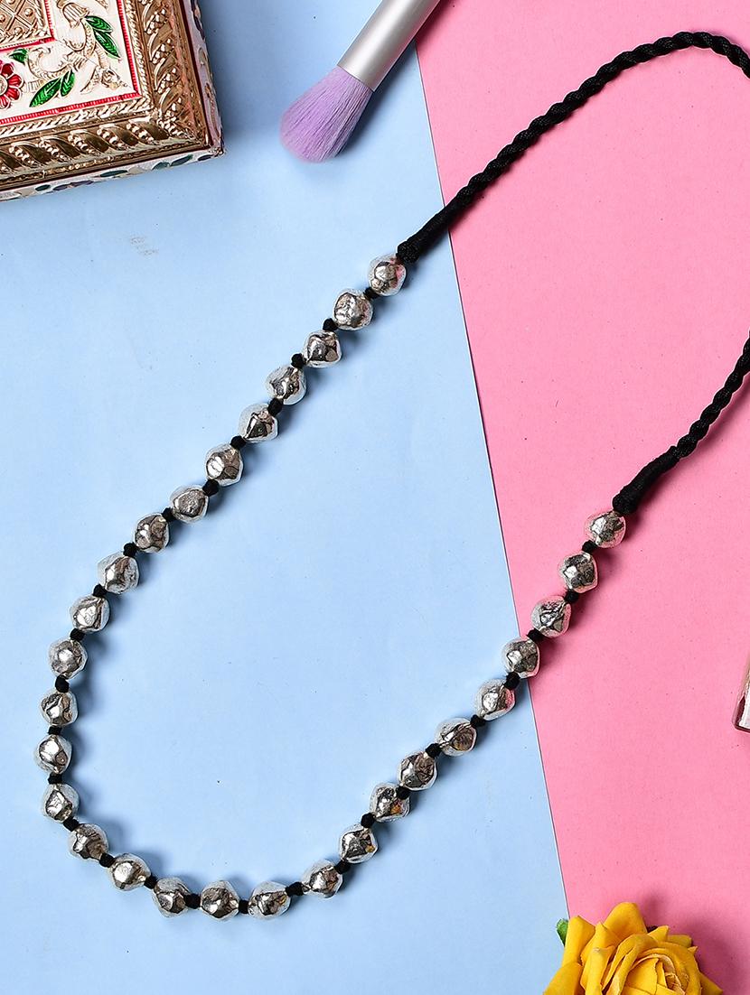 silver metal long necklace - 20331743 -  Zoom Image - 0