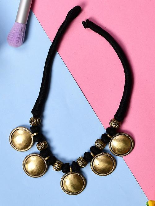 gold metal statement necklace - 20331744 - Standard Image - 0