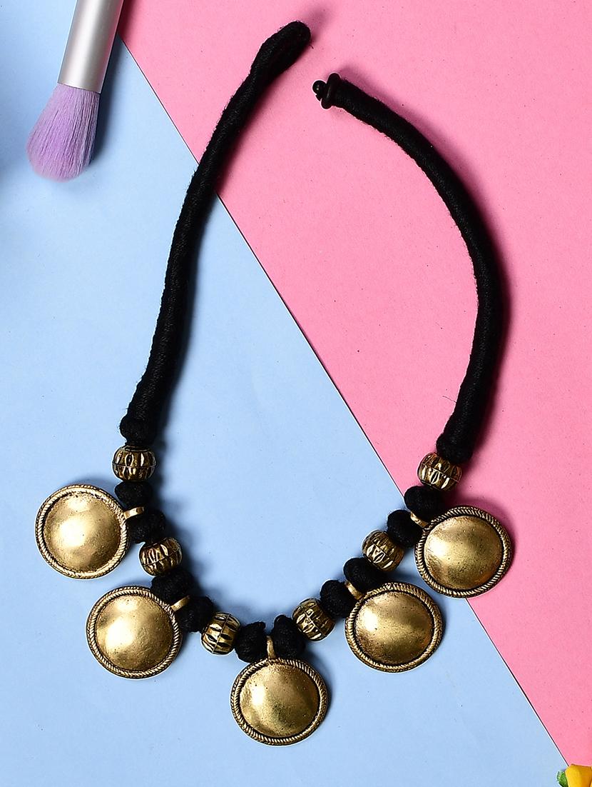 gold metal statement necklace - 20331744 - Zoom Image - 0