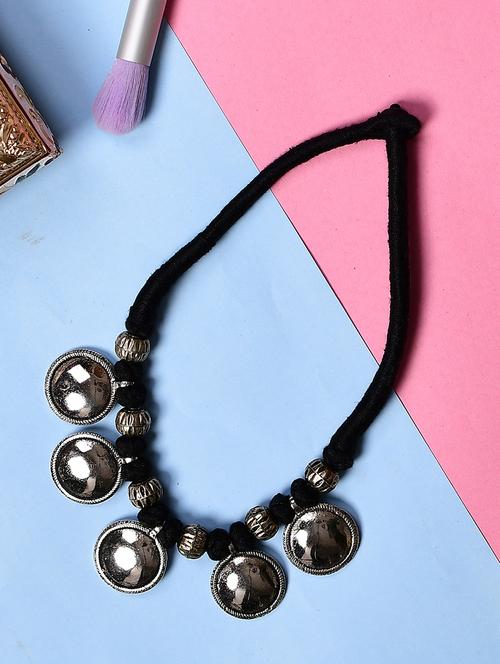 silver metal statement necklace - 20331745 -  Standard Image - 0