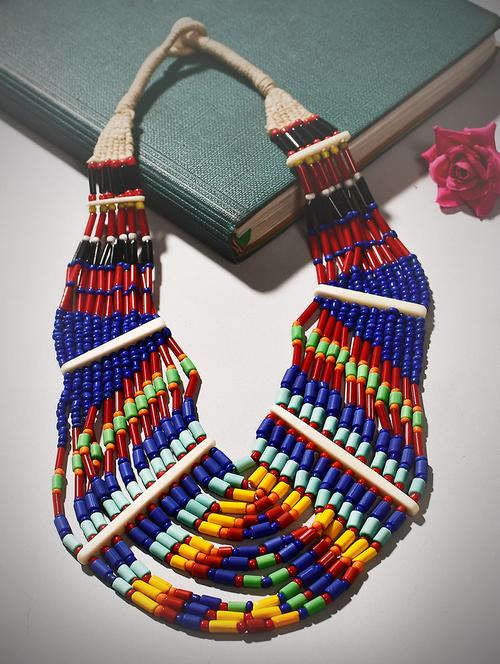 multi colored metal long necklace - 20331748 -  Standard Image - 0