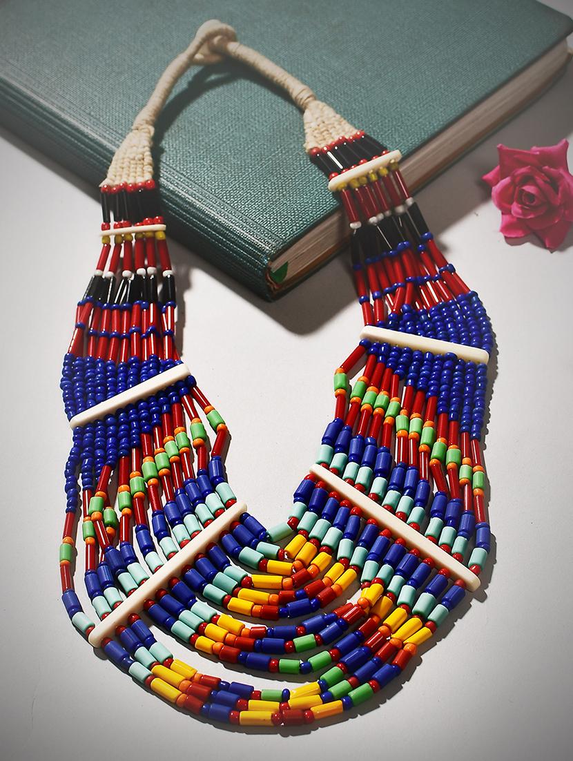 multi colored metal long necklace - 20331748 -  Zoom Image - 0