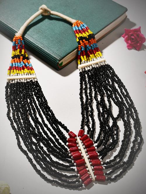 multi colored metal long necklace - 20331754 - Standard Image - 0
