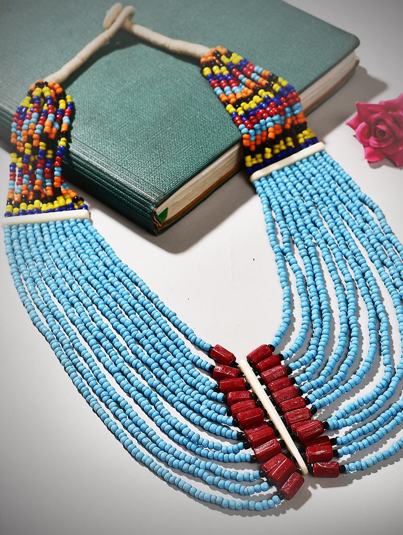 multi colored metal long necklace - 20331759 - Zoom Image - 0
