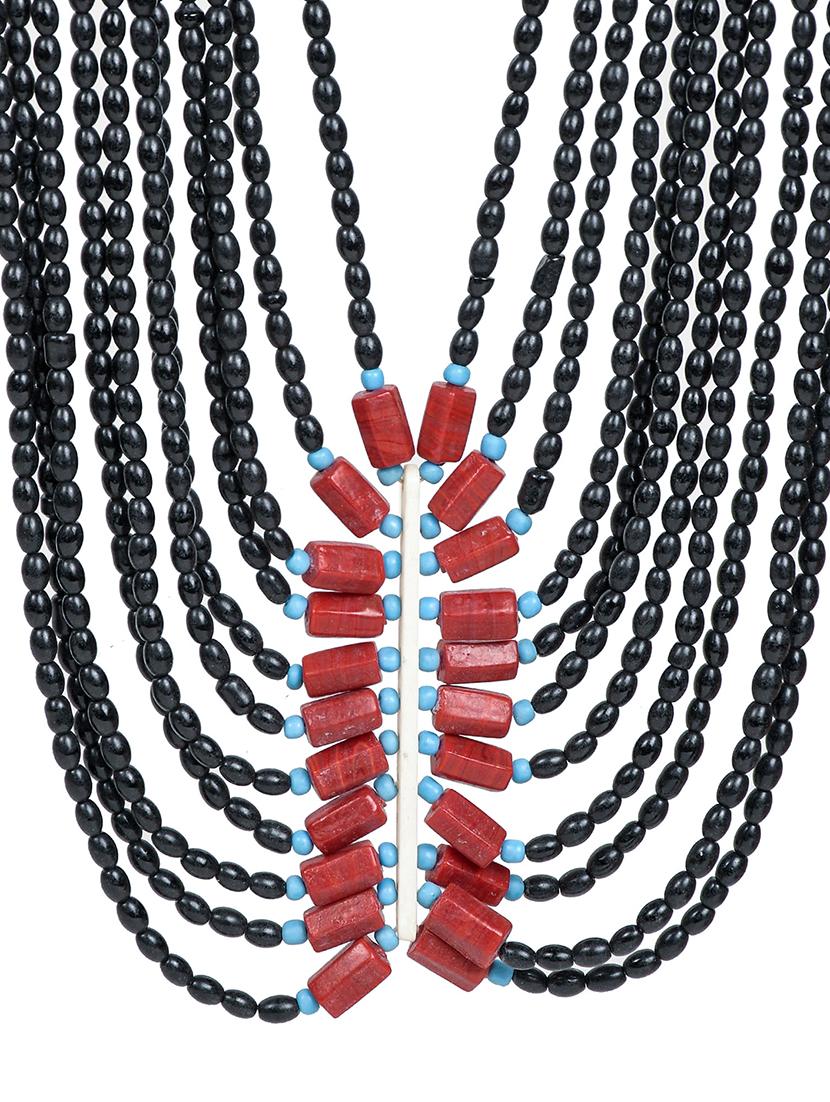 multi colored metal long necklace - 20331765 - Standard Image - 2