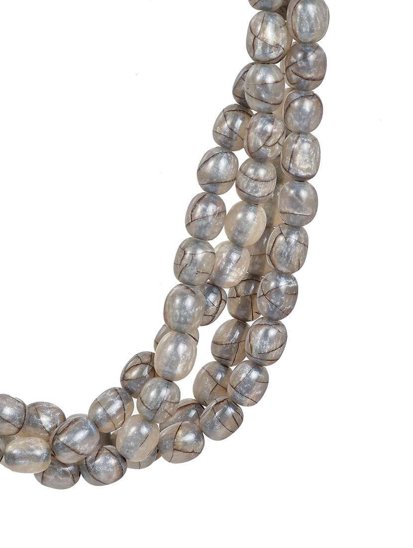 grey metal statement necklace - 20331766 - Standard Image - 2