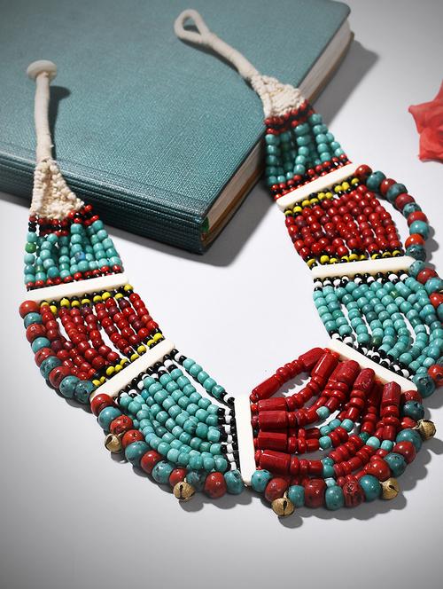 multi colored metal long necklace - 20331774 -  Standard Image - 0