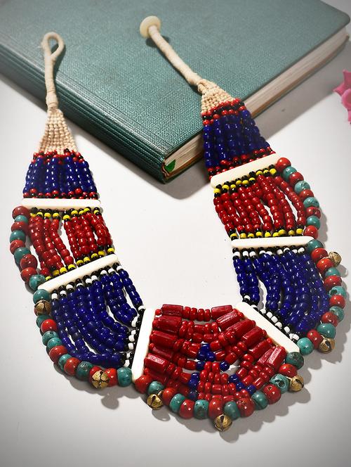 multi colored metal long necklace - 20331778 -  Standard Image - 0