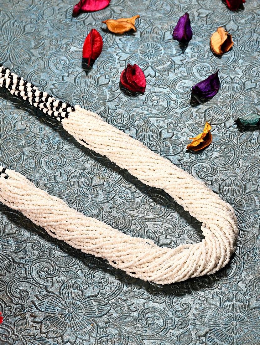 white metal statement necklace - 20331796 -  Zoom Image - 0