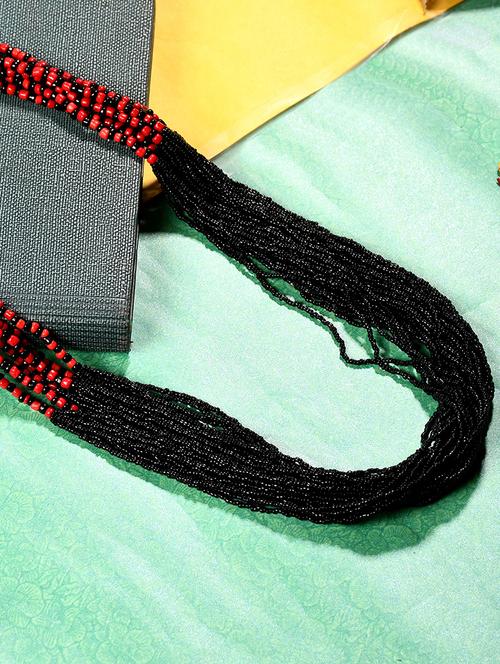 black metal statement necklace - 20331797 - Standard Image - 0