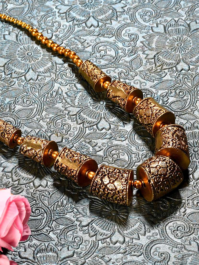 gold metal statement necklace - 20331809 - Zoom Image - 0