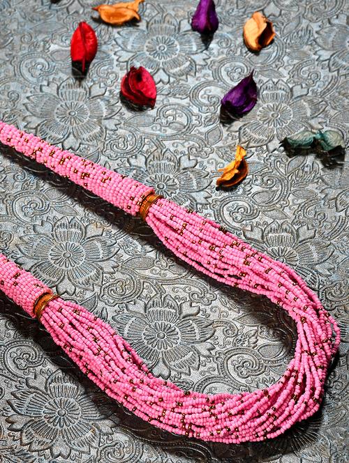 pink metal statement necklace - 20331822 - Standard Image - 0