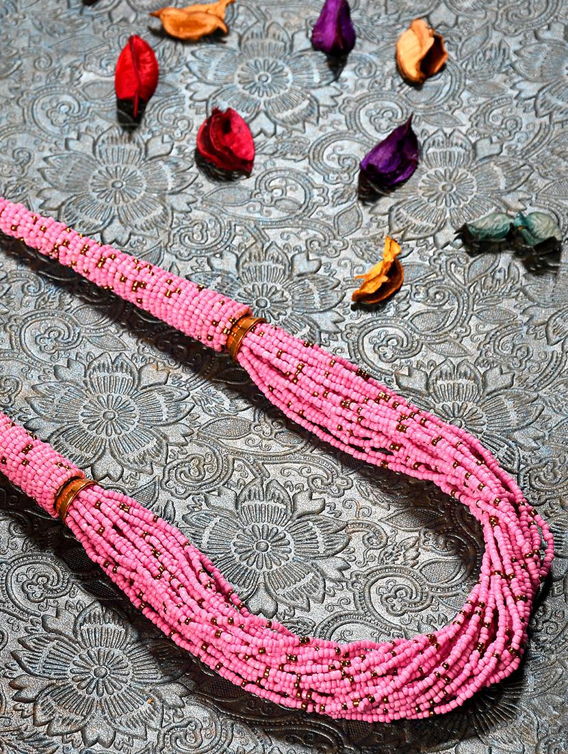 pink metal statement necklace - 20331822 - Zoom Image - 0