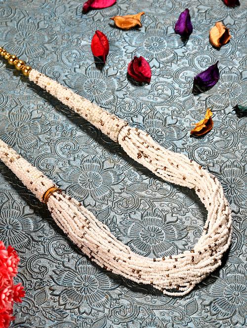 white metal statement necklace - 20331824 - Standard Image - 0