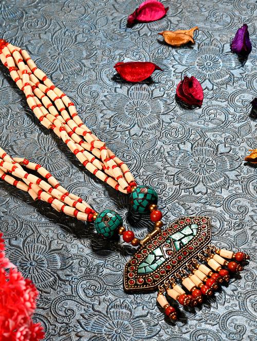 white metal statement necklace - 20331830 - Standard Image - 0
