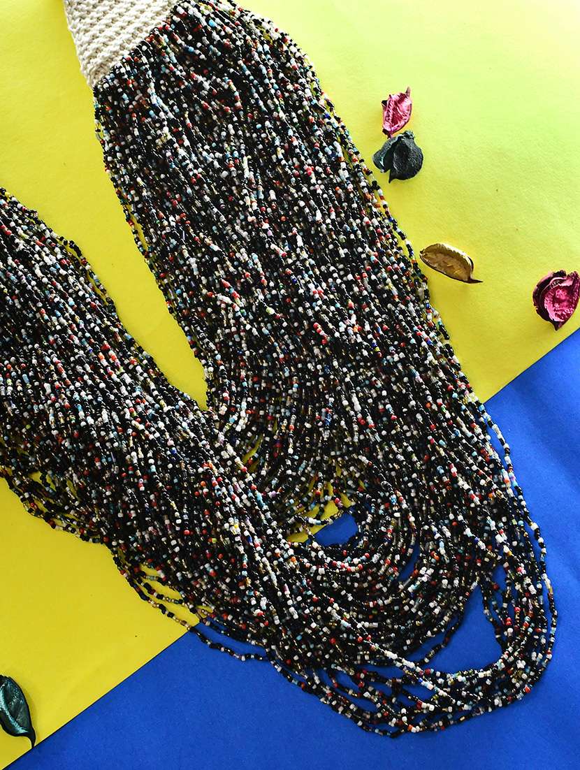 multi colored metal long necklace