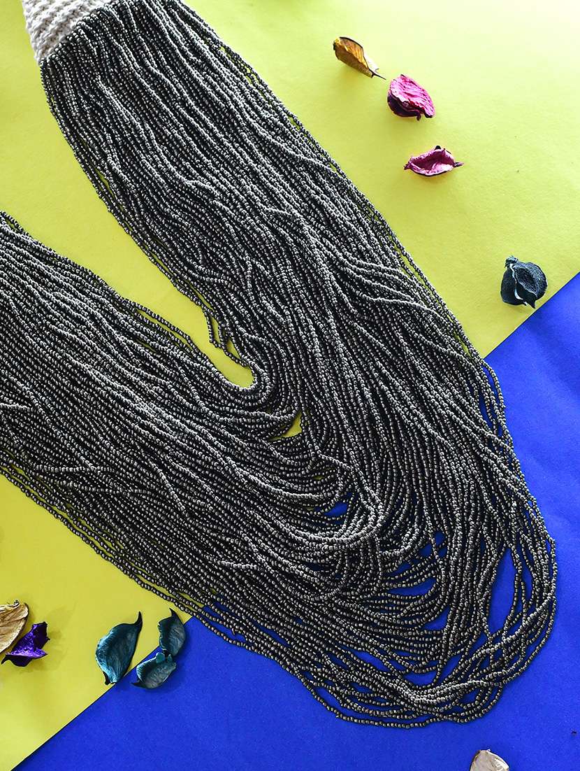 grey metal long necklace - 20331836 -  Zoom Image - 0