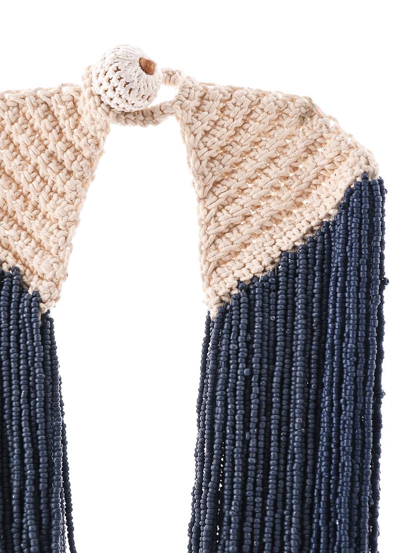 blue metal long necklace - 20331838 - Standard Image - 2