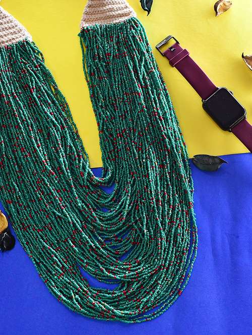 green metal long necklace - 20331842 -  Standard Image - 0