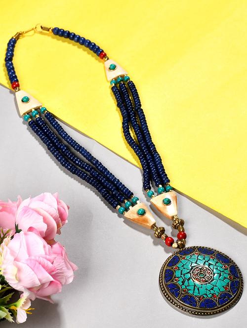 multi colored metal statement necklace - 20331845 -  Standard Image - 0