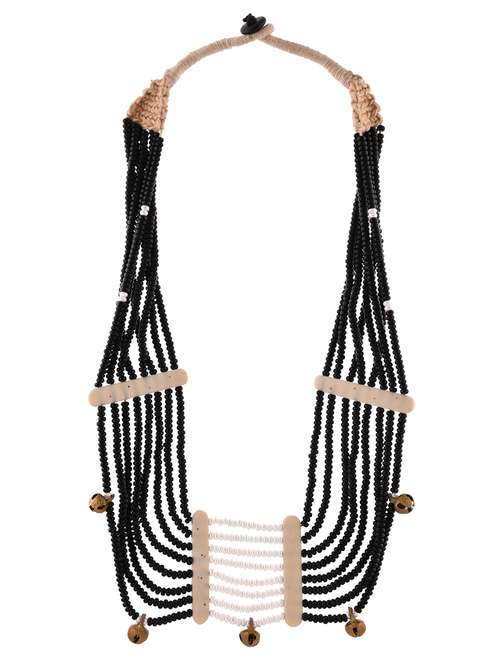 black metal statement necklace - 20331851 - Standard Image - 0