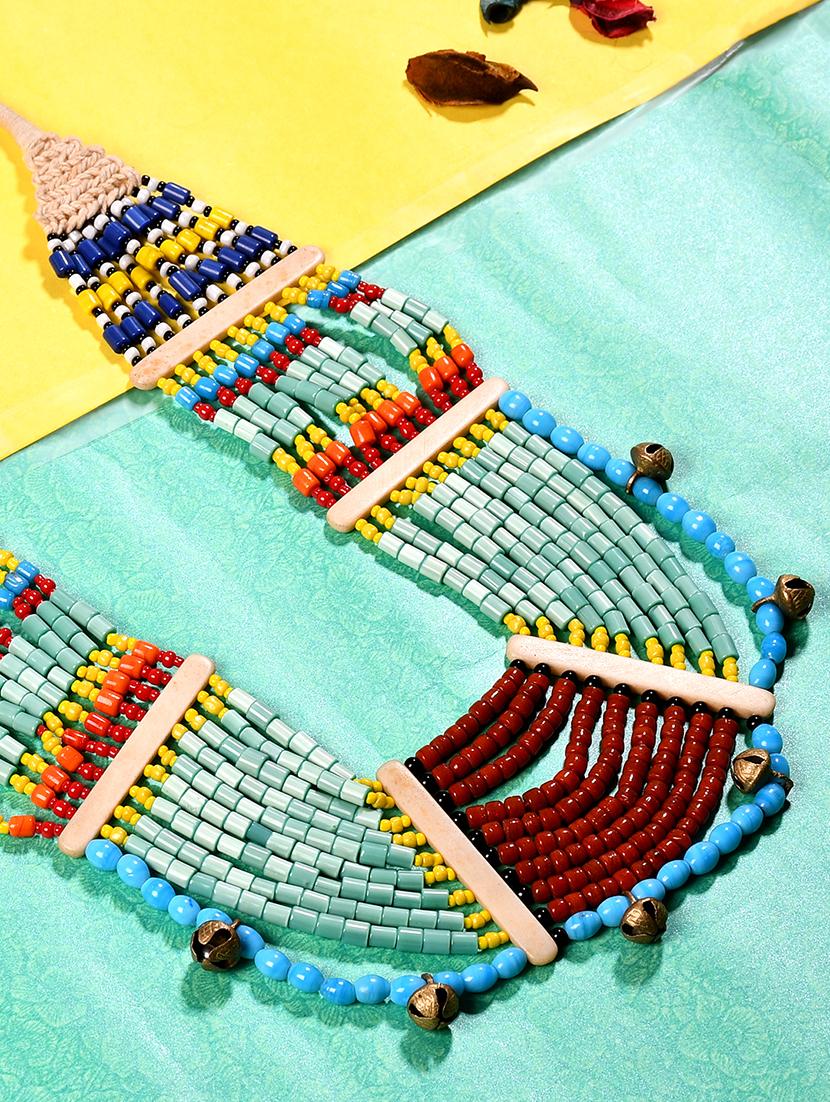 multi colored metal long necklace - 20331853 -  Zoom Image - 0