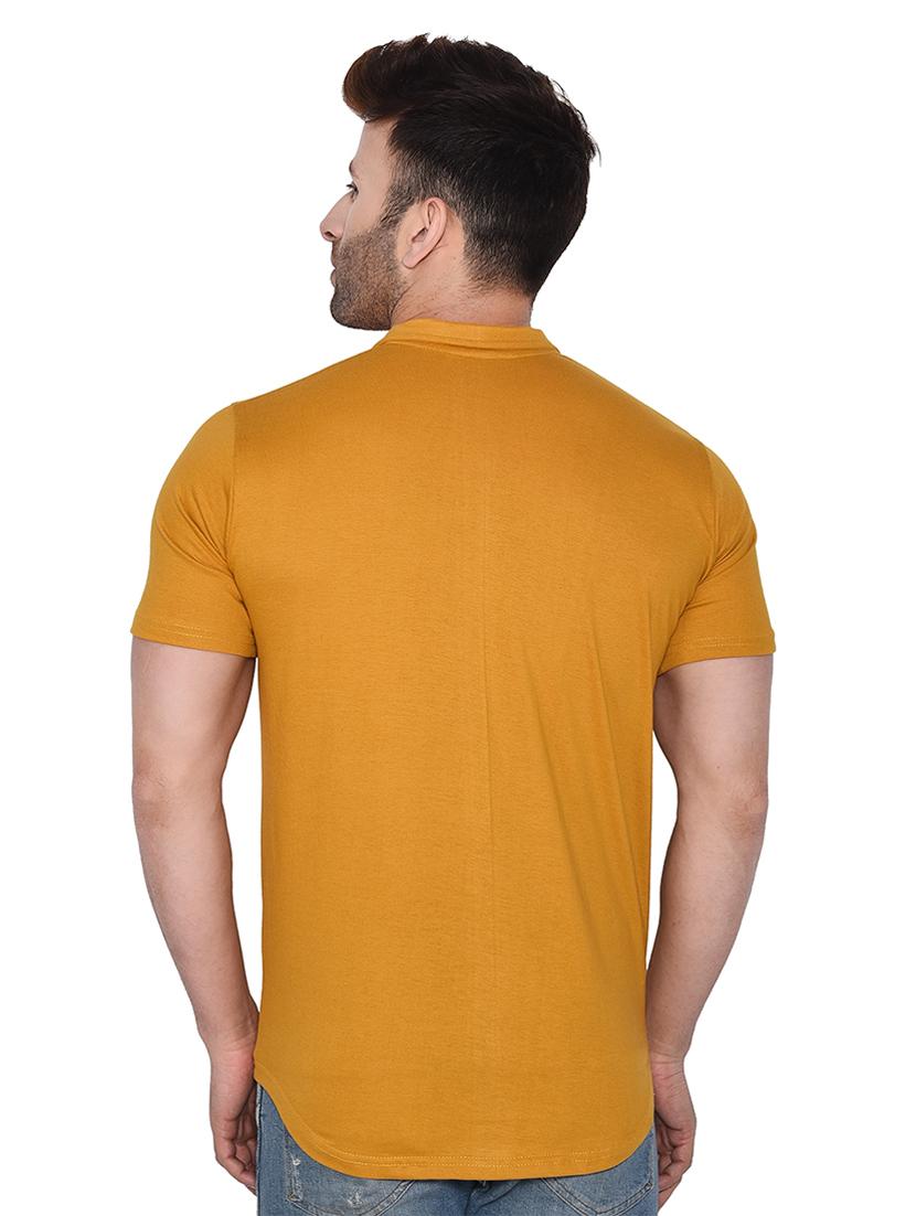 mustard cotton blend casual shirt - 20331888 - Standard Image - 2