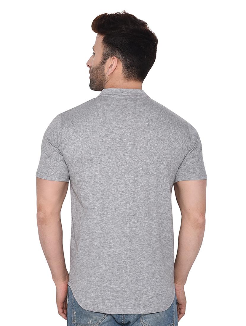 grey cotton blend casual shirt - 20331903 - Standard Image - 2