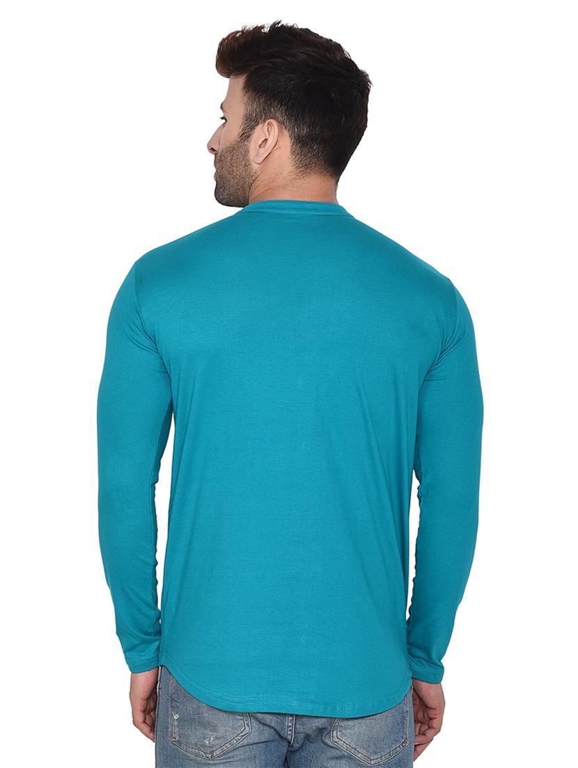 turquoise cotton blend casual shirt - 20331912 - Standard Image - 2