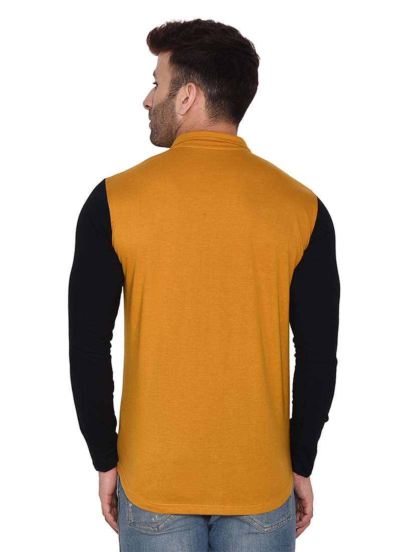 long sleeves color block casual shirt - 20331996 -  Standard Image - 2