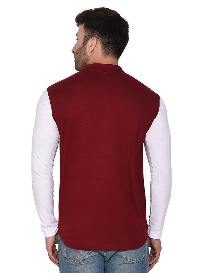 long sleeves color block casual shirt - 20331999 - Standard Image - 2