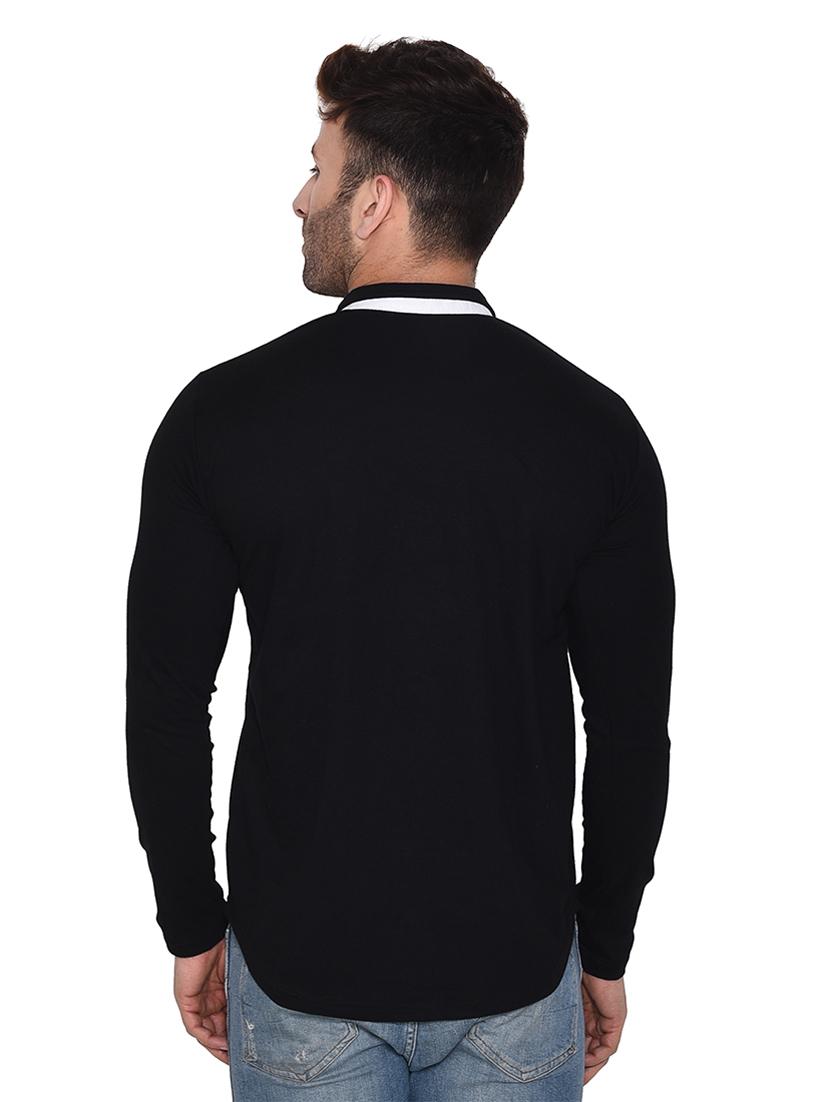 black cotton blend casual shirt - 20332024 - Standard Image - 2